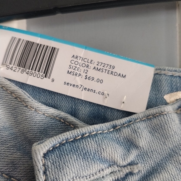 Seven7 Weekend Jean Boyish Style Rolled Cuff Hem Easy Fit Jean 12 - Picture 3 of 12